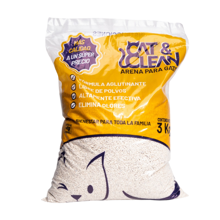 Arena para gato Cat & Clean NATURAL 3 kg