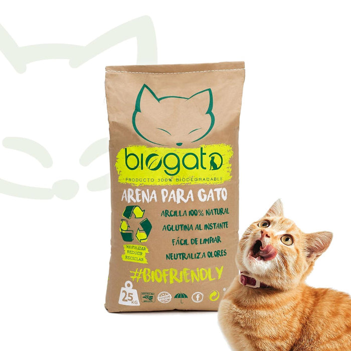 Arena para gato Cat & Clean BIOGATO 10 kg