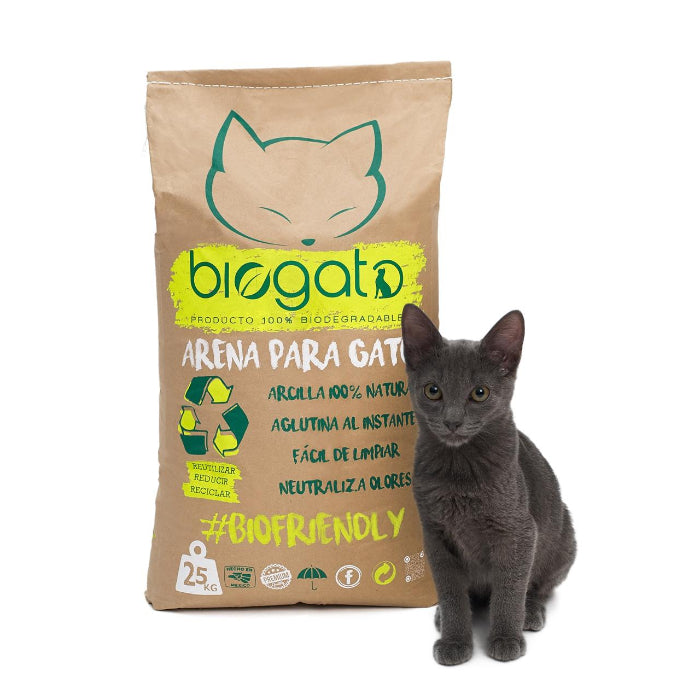 Arena para gato Cat & Clean BIOGATO 10 kg