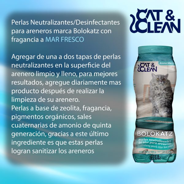 Perlas neutralizantes de olor para areneros