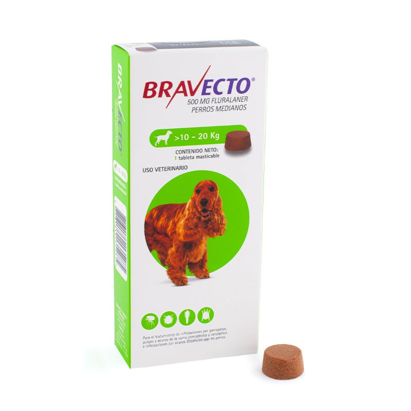 Bravecto desparasitante externo PERROS, 1 tab. 3 meses