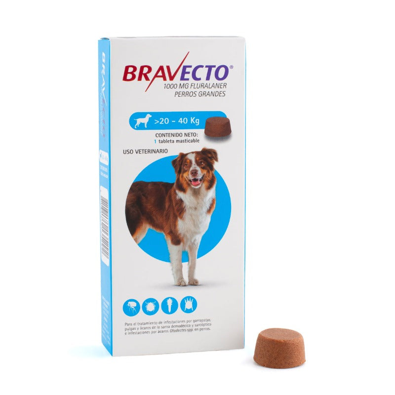 Bravecto desparasitante externo PERROS, 1 tab. 3 meses