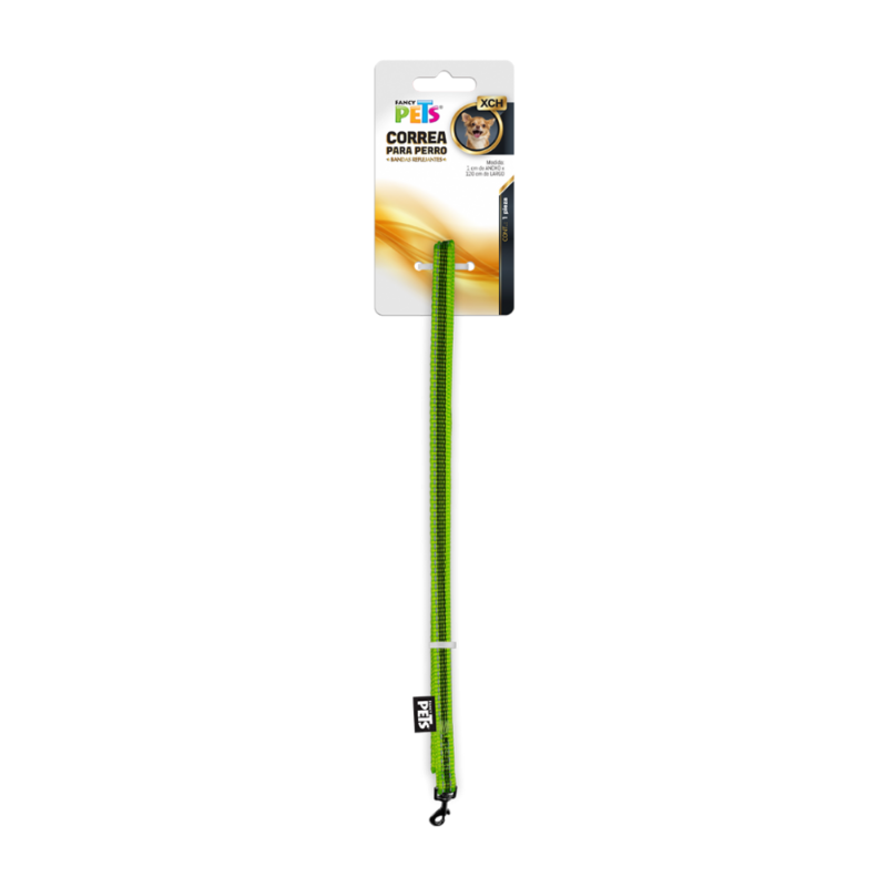 Correa nylon bandas reflejantes extra chica