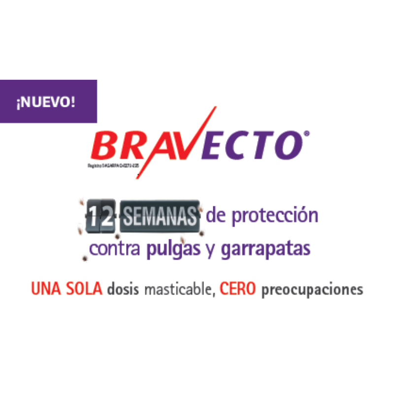 Bravecto desparasitante externo PERROS, 1 tab. 3 meses