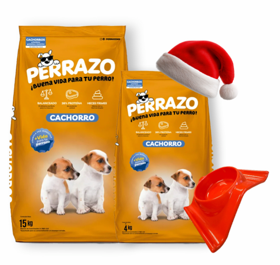 Perrazo Cachorro 15kg + 4kg + 1 plato
