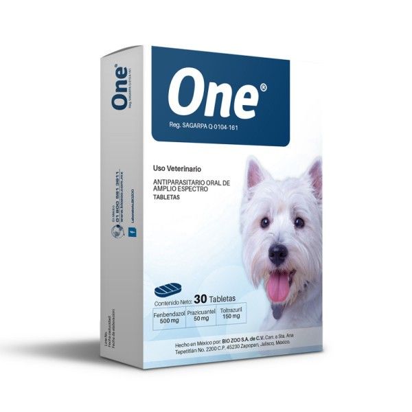 Desparasitante interno ONE para perros (tableta individual)